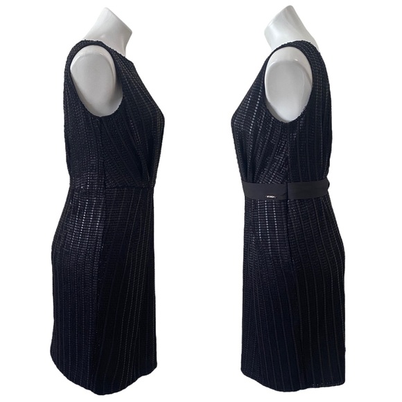 LIU JO textured mini black dress sz EU 42 - textured - low back - sleeveless - Picture 3 of 12